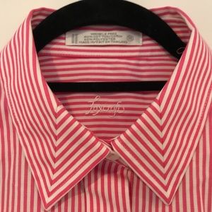Foxcroft No-Iron Rosewood Pin Striped Shirt